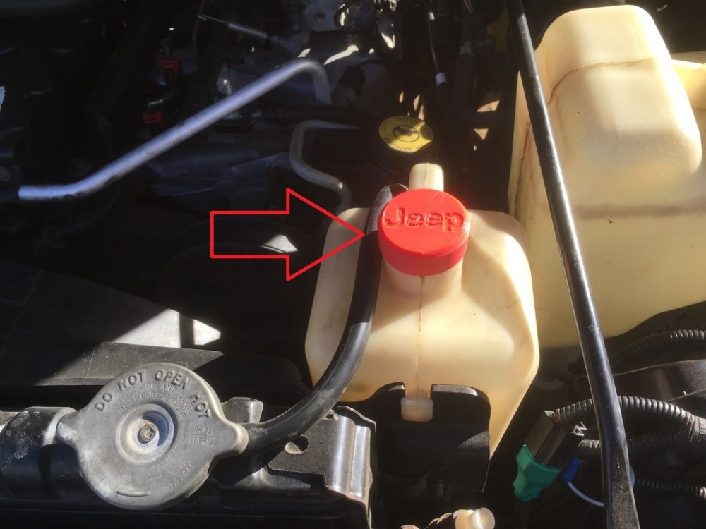 Jeep Wrangler TJ 2002 Su Deposu Kapağı ABS Baskı 00674