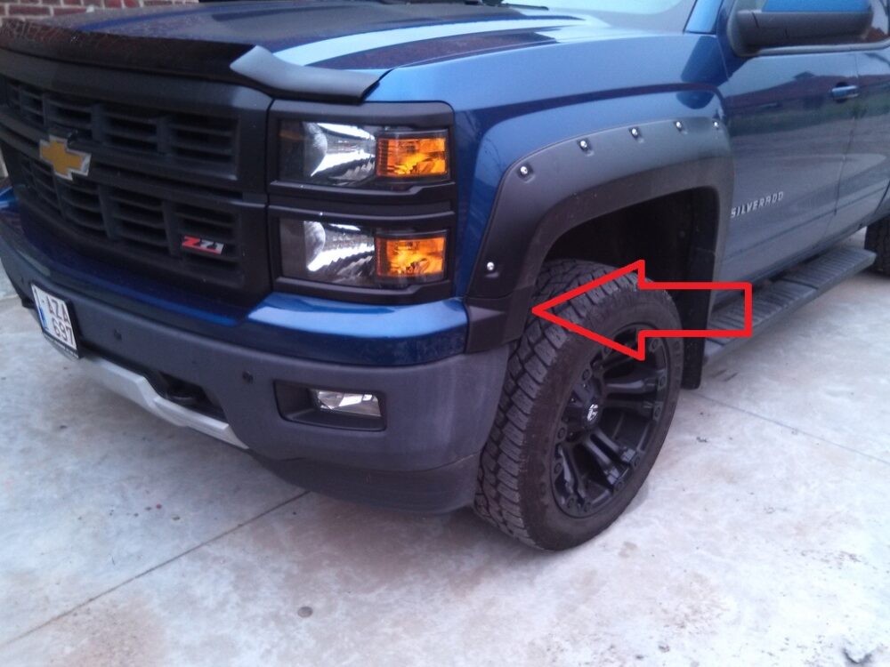 Chevrolet Silverado Çamurluk Uzatma Braketi Sağ ve Sol ABS Baskı 01545