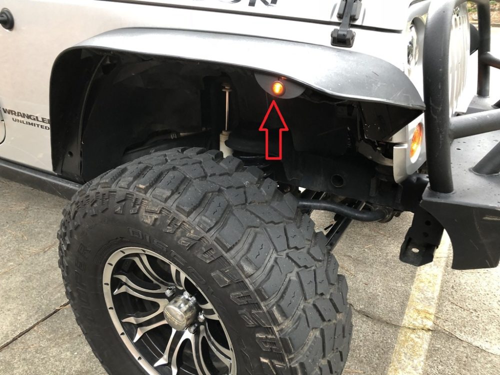 Jeep Wrangler JK Sinyal Lambası Braketi ABS Baskı 00690