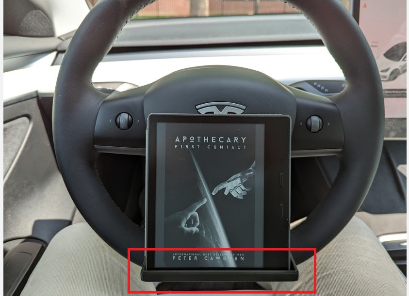 Tesla Model 3 ve Y Direksiyon Kindle Tutucu ABS Baskı 00392