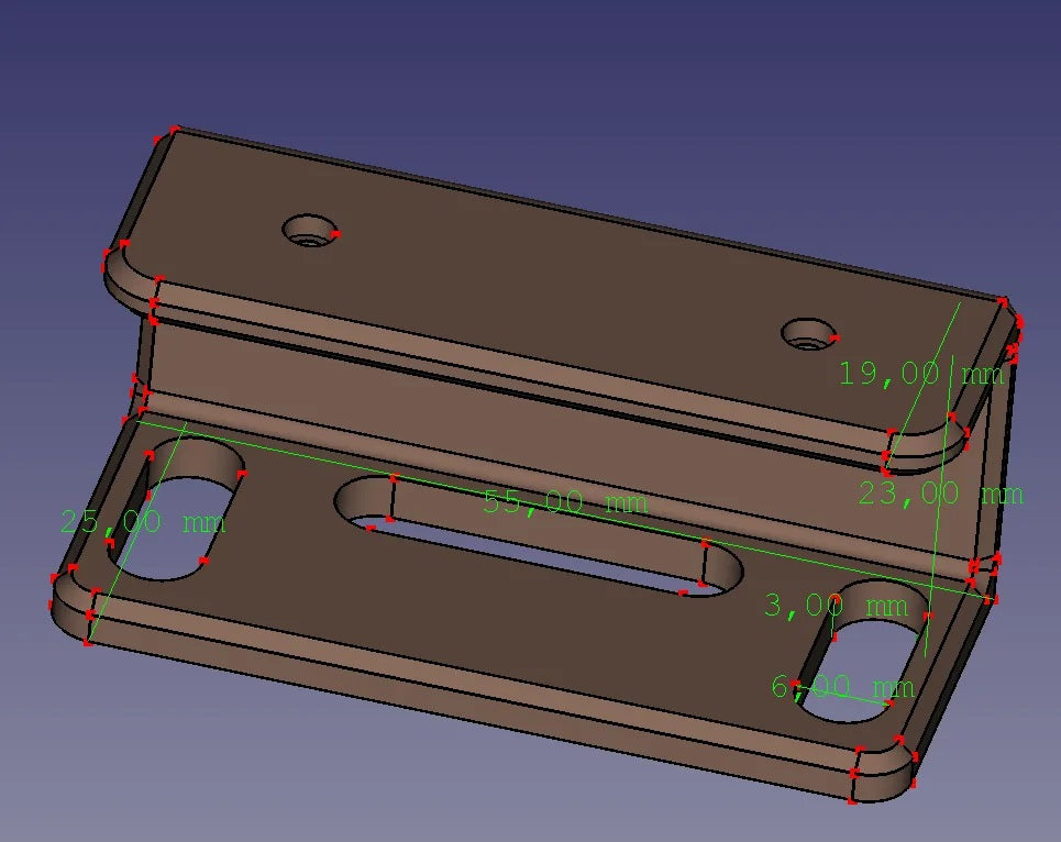 Honda Hornet 750 Plaka led montaj plastiği abs baskı 00498