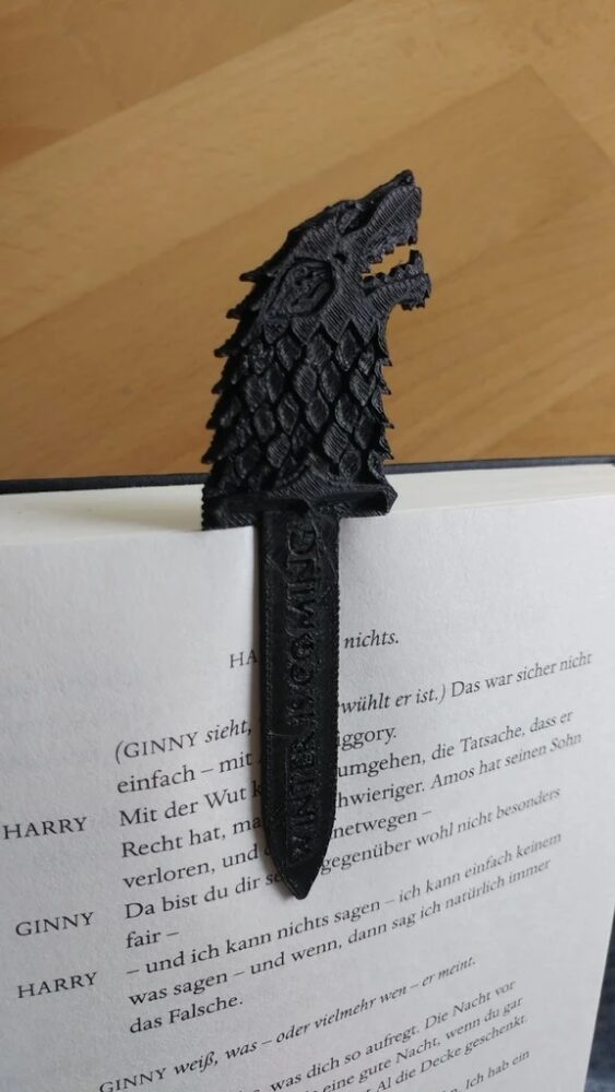 Direwolf Kılıcı Kitap Ayırıcı ABS Baskı 01664