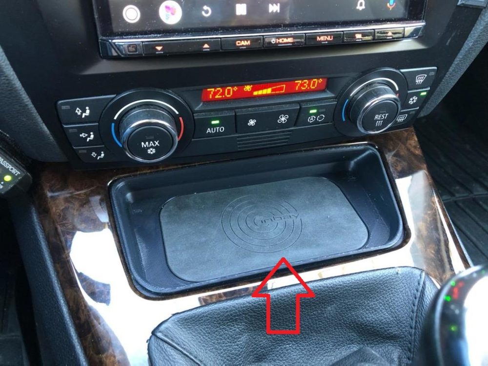 BMW e92 Kablosuz Telefon Şarj Montaj Braketi ABS Baskı 00645