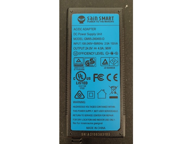 Genmitsu 3018 Pro Güç Kaynağı Duvara montaj plastiği