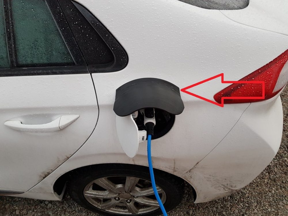 Hyundai Ioniq Şarj Kablosu Koruma Braketi ABS Baskı 00755