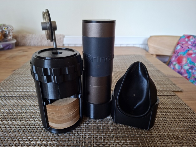 3 Bardak Moka Pot ve KinGrinder K2 Brew İstasyonu Plastik