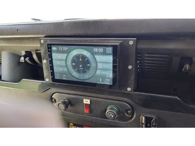 Land Rover Defender Multimedya teyp çerçeve Plastiği ABS Baskı 00074