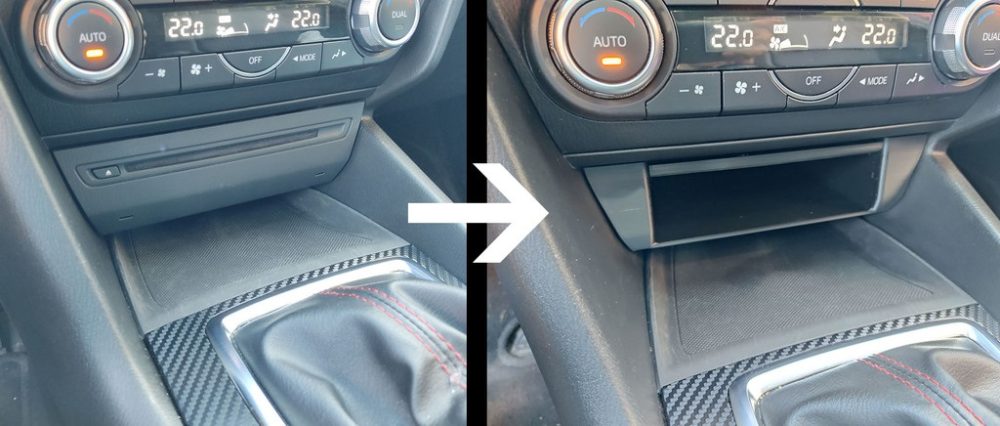 Mazda 3 Cd Çalar yerini Torpido Gözüne Dönüştürme Braketi ABS Baskı 00745