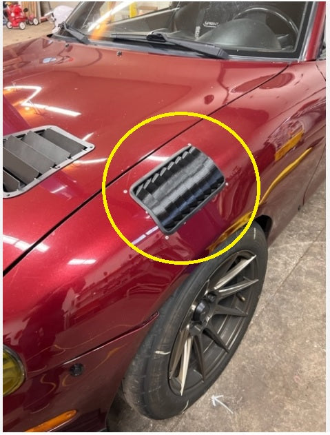 NB Miata Çamurluk Havalandırması Sağ ve sol ABS Baskı 00393