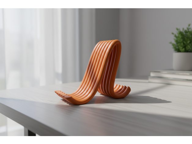 Kavisli telefon standı