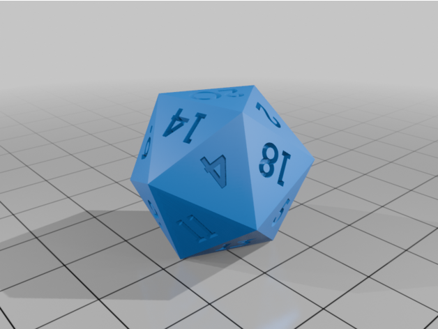 D20 zar ustası Ön Destekli- Yazı tipi adı Elegance (Atomic Dice özel yazı tipi)