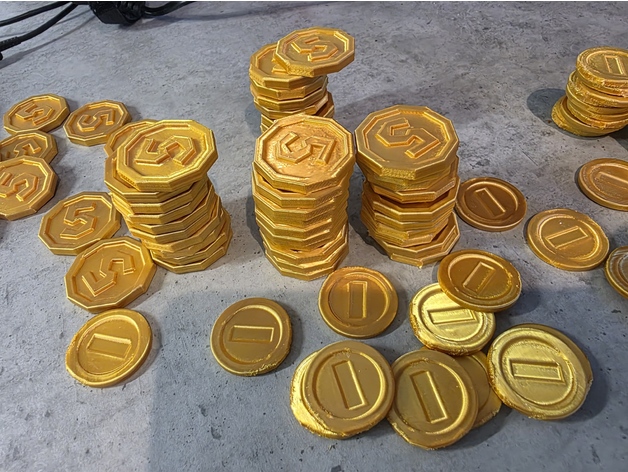 1 & 5 Madeni Para Super Mario Monopoly için