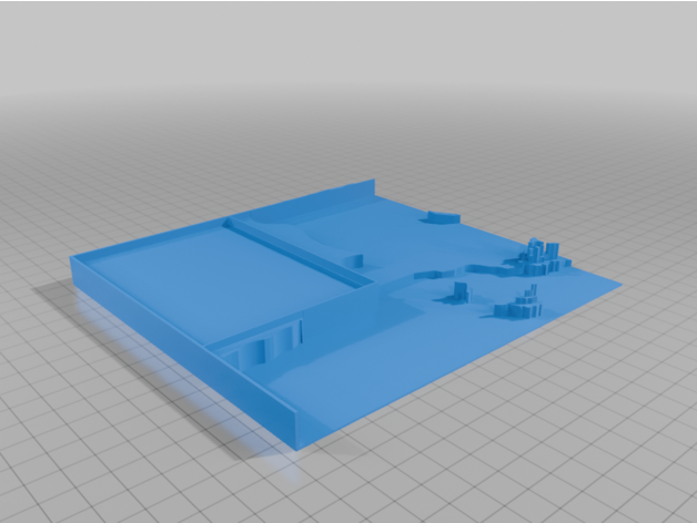 Almanya'nın 446 Parçalı 3D Rölyef Haritası, Tek Ekstruder 3D Yazıcı için