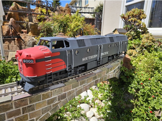 1/29 ölçekli Southern Pacific ve Rio Grande Konfigürasyon Krauss-Maffei ML 4000 Kabin Ünitesi G Ölçeği Lokomotif
