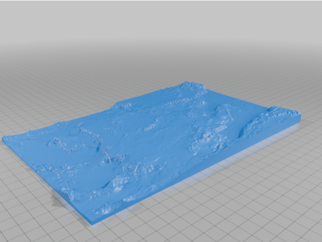 Bathymetryalı İber Yarımadası arazi 3D modeli
