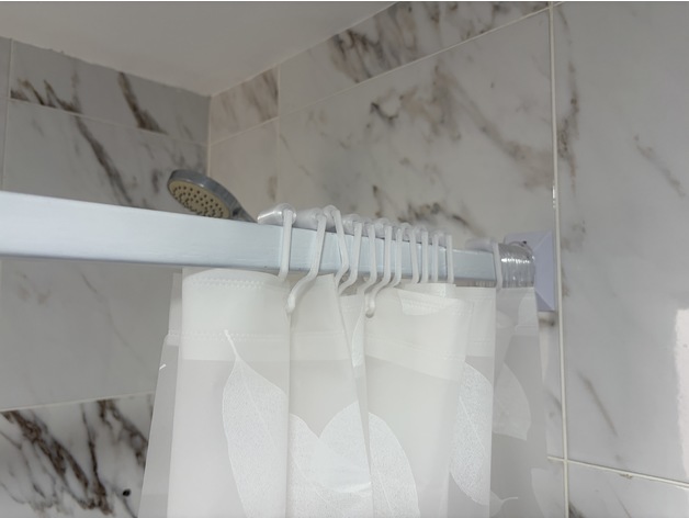 25mm 1 kare boru için duş perdesi kancaları ve makaraları