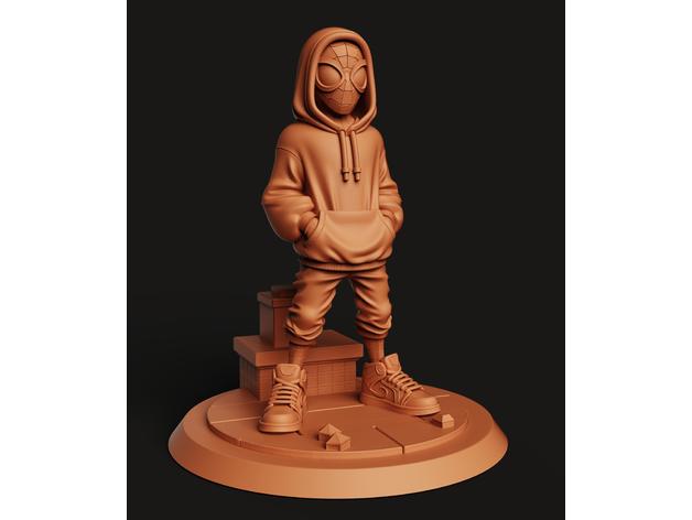 Miles Morales Örümcek Adam 3D Baskı - Sokak Giyim Sürümü Figür - Örümcek Evreni STL