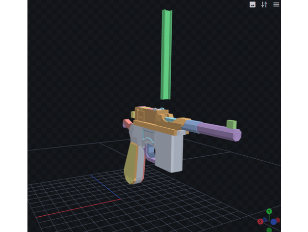 3D minyatür baskı için Mauser C96