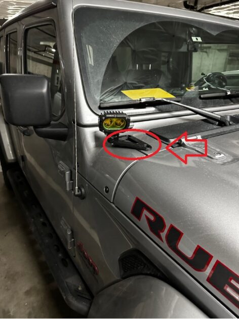 Jeep JL Kaporta Işık Tutma Aparatı ABS Baskı 00181