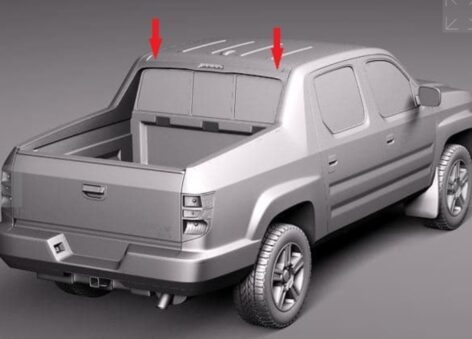 Honda Ridgeline Tavan Kapağı 2 adet ABS Baskı 00223