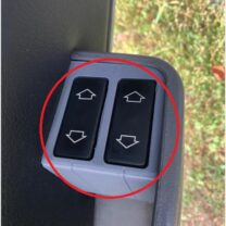 Peugeot 205 Elektrikli Cam Düğmesi Kapağı ABS Baskı 00277