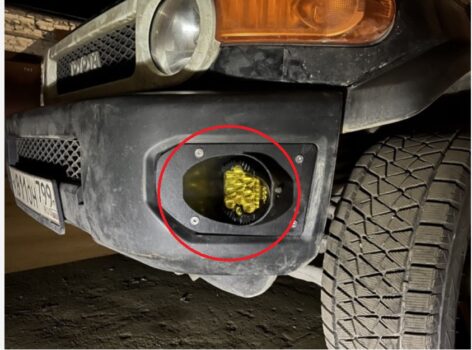 FJ Cruiser Sis Farı Braketi ABS Baskı 00283