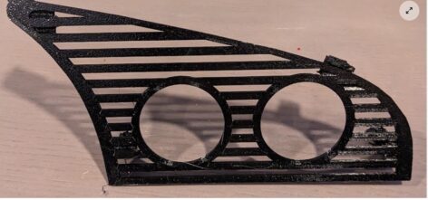 BMW e36 Orta Havalandırma podu 55 mm 1 Adet delik  ABS Baskı 00377 - Görsel 3