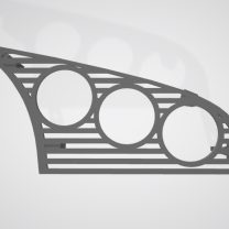 BMW e36 Orta Havalandırma podu 55 mm 3 Adet delik  ABS Baskı 00378