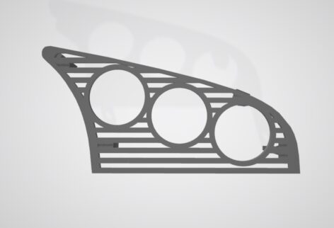 BMW e36 Orta Havalandırma podu 55 mm 3 Adet delik  ABS Baskı 00378