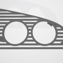 BMW e36 Orta Havalandırma podu 60 mm 2 Adet delik  ABS Baskı 00381