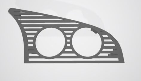 BMW e36 Orta Havalandırma podu 60 mm 2 Adet delik  ABS Baskı 00381