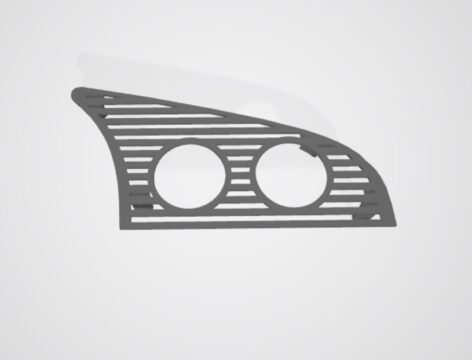 BMW e36 Orta Havalandırma podu 60 mm 1 Adet delik  ABS Baskı 00383