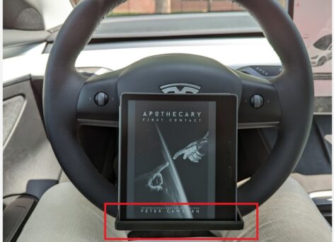 Tesla Model 3 ve Y Direksiyon Kindle Tutucu ABS Baskı 00392 - Görsel 3