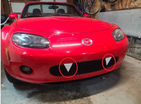 Mx5 ızgara dişleri Üçgen 2 adet ABS Baskı 00397