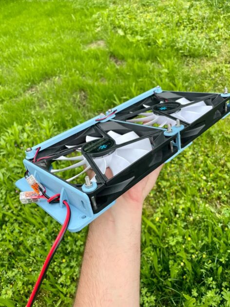 Karavan çatı penceresi için 2x140 mm fan montaj Plastiği ABS Baskı 00497