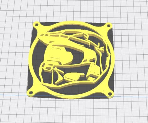 120mm Bilgisayar Fanı Dekoru Motosiklet Kaskı PLA Baskı 01236