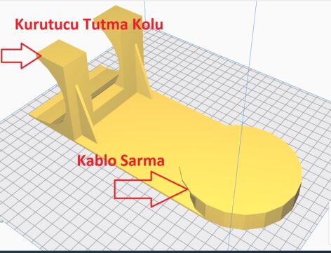 Mijia Elektrikli Süpürge 2 ve Fırçasını Duvarda Tutma Braketi ABS Baskı 01027