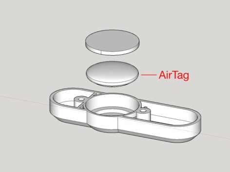 Xiaomi M365 Ön Teker Airtag Braketi ABS Baskı 01050 - Görsel 2