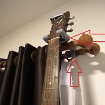 Perde Rayı İçin Gitar Tutma Braketi ABS Baskı 01135