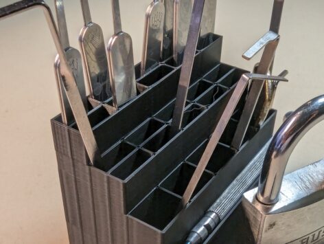 Kilit Açma Aletleri Organizer PLA Baskı 01177 - Görsel 3