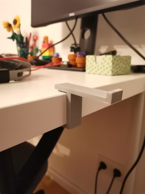 Ikea Masası İçin Kulaklık Tutma Braketi ABS Baskı 01184