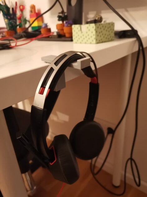 Ikea Masası İçin Kulaklık Tutma Braketi ABS Baskı 01184 - Görsel 4