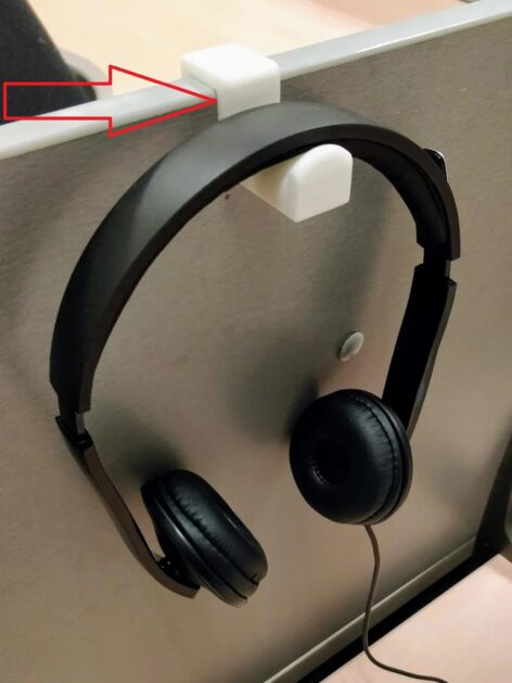 Masa Kulaklık Tutma Braketi ABS Baskı 01195