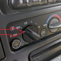 GMT400 95-98 Orta Havalandırma Düğmesi ABS Baskı 01203