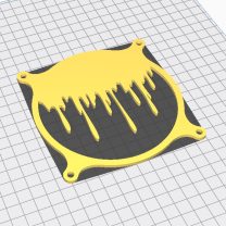 120mm Bilgisayar Fanı Dekoru Su Damlası PLA Baskı 01220