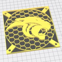 120mm Bilgisayar Fanı Dekoru Panter PLA Baskı 01230