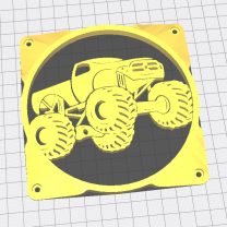 120mm Bilgisayar Fanı Dekoru Monster Tır PLA Baskı 01233