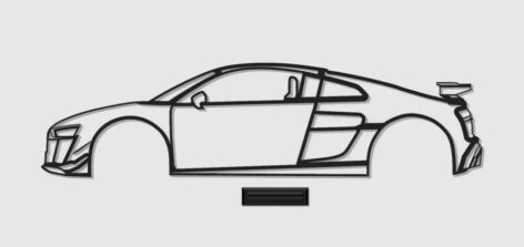 Audi R8 GT V10 Duvar Süsü PLA Baskı 01310