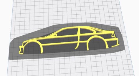 BMW E46 3D Duvar Sanatı Süsü PLA Baskı 01385