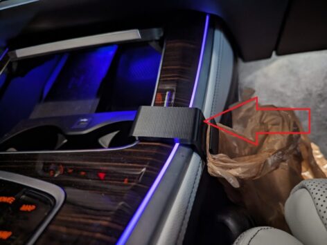 2024 BMW X5 Çöp Torbası Tutma Braketi ABS Baskı 01390
